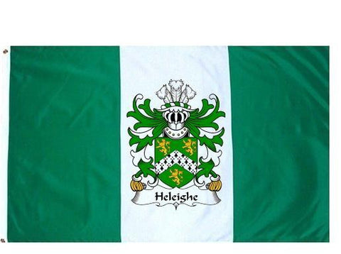 Heleighe family crest coat of arms flag