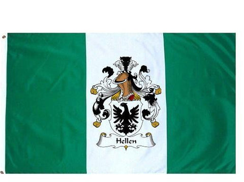 Hellen family crest coat of arms flag