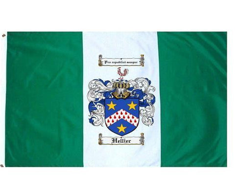 Hellier family crest coat of arms flag