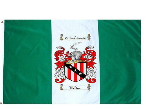 Helton family crest coat of arms flag