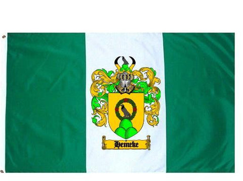 Hemeke family crest coat of arms flag