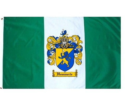 Hemmerle family crest coat of arms flag