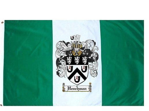 Henchman family crest coat of arms flag