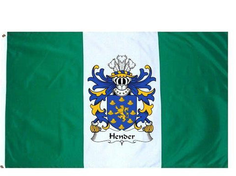 Hender family crest coat of arms flag
