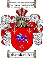 Henderwick coat of arms family crest download