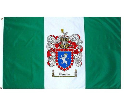 Hendlea family crest coat of arms flag