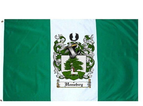 Henebry family crest coat of arms flag