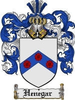 Henegar coat of arms family crest download