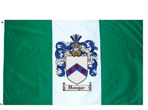 Henegar family crest coat of arms flag