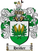 Henker coat of arms family crest download