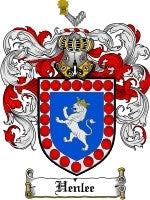 Henlee coat of arms family crest download