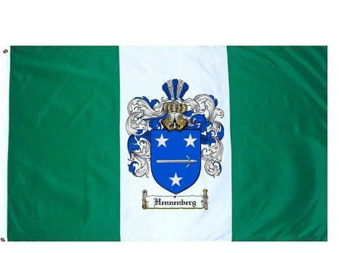 Hennenberg family crest coat of arms flag