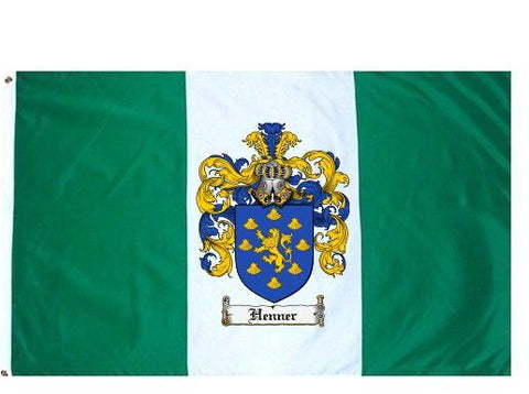 Henner family crest coat of arms flag