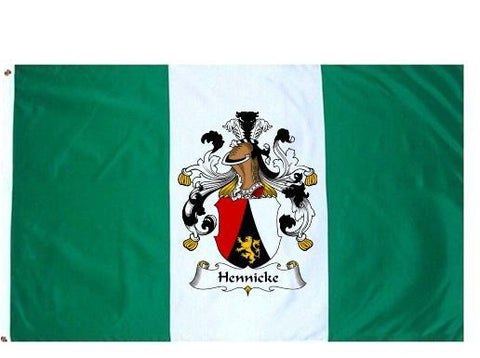 Hennicke family crest coat of arms flag