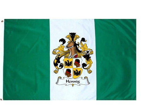 Hennig family crest coat of arms flag