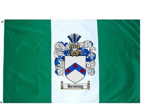 Henning family crest coat of arms flag