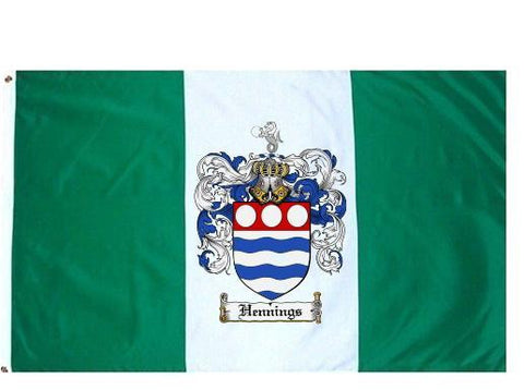 Hennings family crest coat of arms flag