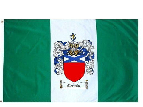 Hennis family crest coat of arms flag
