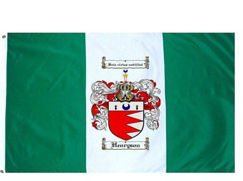 Henryson family crest coat of arms flag
