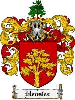 Henslea coat of arms family crest download