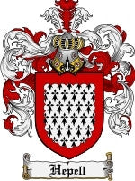 Hepell coat of arms family crest download
