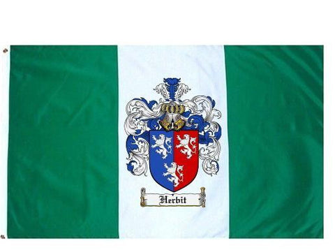 Herbit family crest coat of arms flag