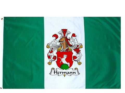 Hermann family crest coat of arms flag