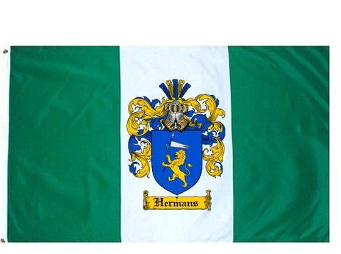 Hermans family crest coat of arms flag