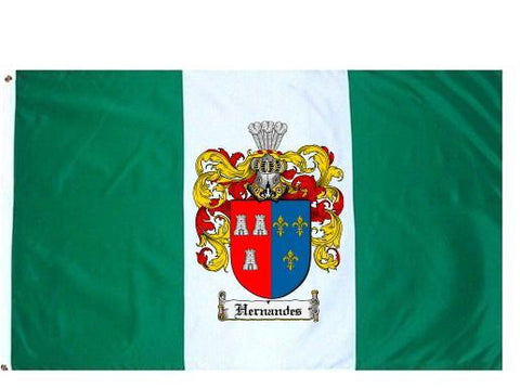Hernandes family crest coat of arms flag