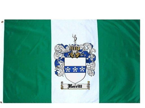Herritt family crest coat of arms flag