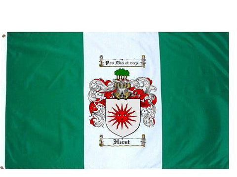 Herst family crest coat of arms flag