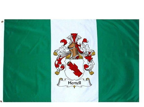 Hertell family crest coat of arms flag