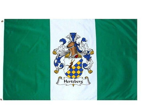 Hertzberg family crest coat of arms flag