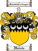 Hervie coat of arms family crest download