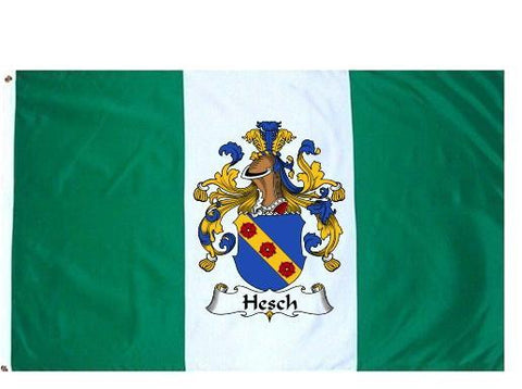 Hesch family crest coat of arms flag