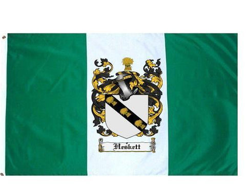 Heskett family crest coat of arms flag