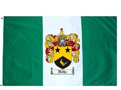 Hethe family crest coat of arms flag