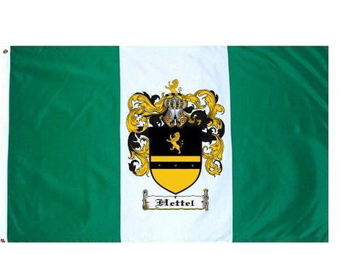 Hettel family crest coat of arms flag