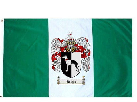 Hetzer family crest coat of arms flag