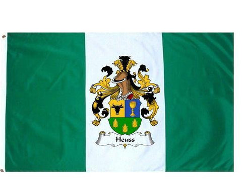 Heuss family crest coat of arms flag