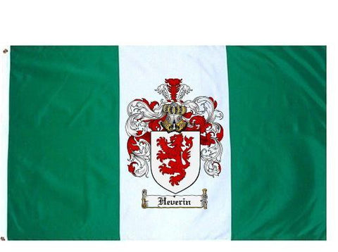 Heverin family crest coat of arms flag