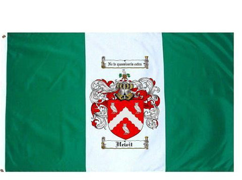 Hewit family crest coat of arms flag