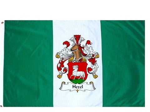 Hezel family crest coat of arms flag