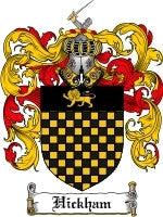 Hickham coat of arms family crest download