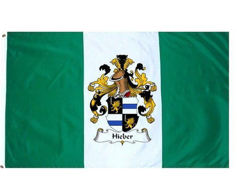 Hieber family crest coat of arms flag