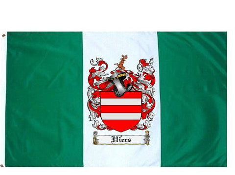 Hiers family crest coat of arms flag