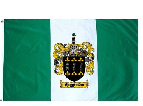 Higginson family crest coat of arms flag