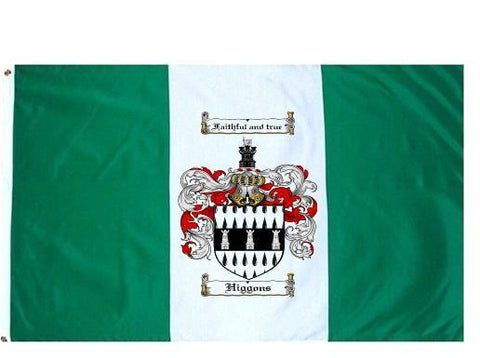 Higgons family crest coat of arms flag