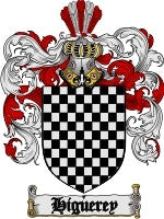 Higuerey coat of arms family crest download