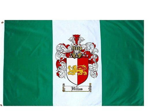 Hillas family crest coat of arms flag